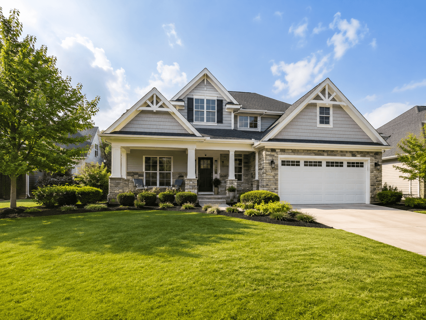 Well-maintained residential property exterior